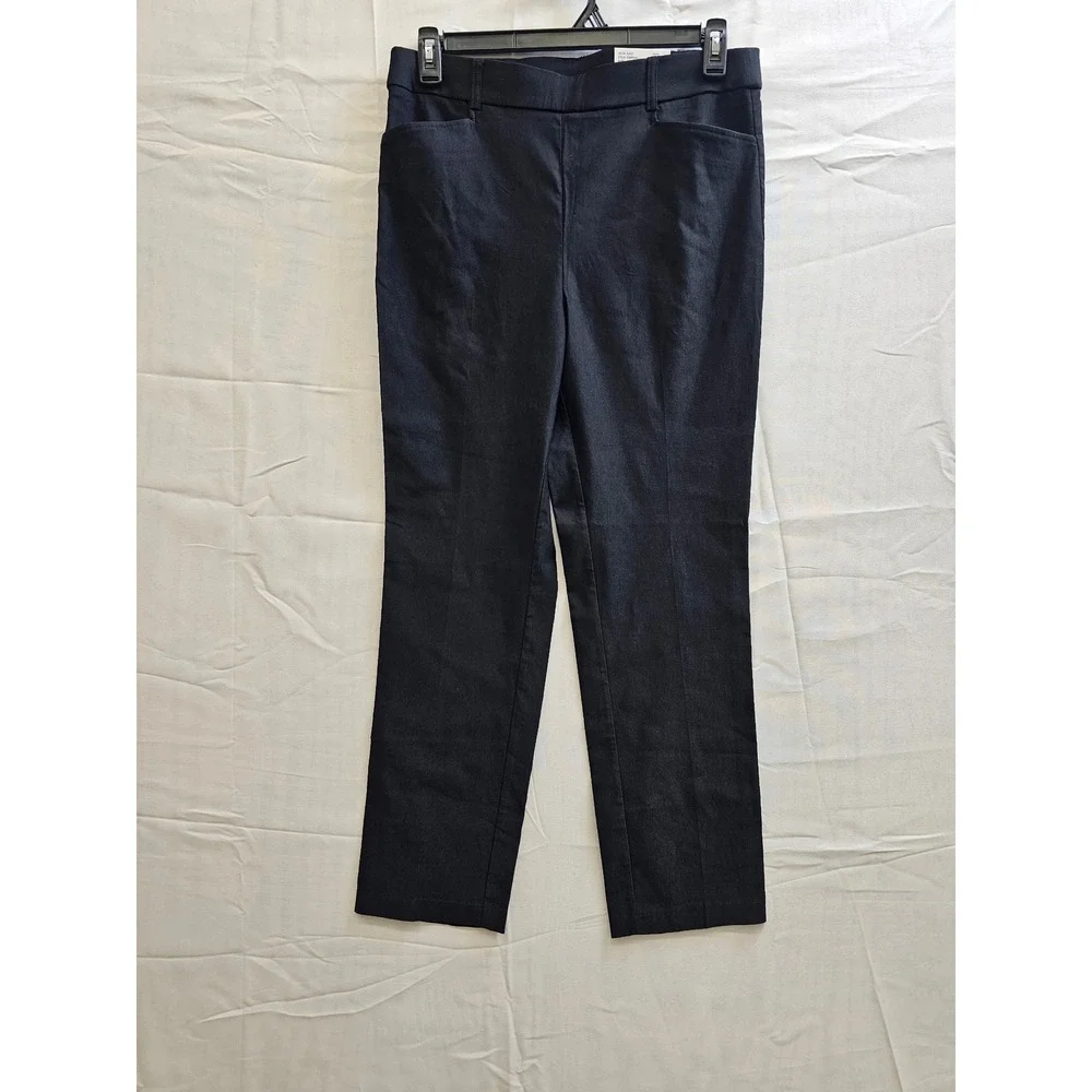 Rafaella Womens Black Stretch Pants Straight Leg Work Trousers RSBFF000 Size 12